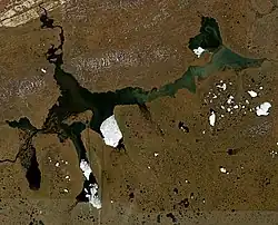 Jezero ze satelitu Sentinel 2 (2017)
