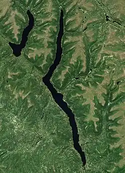 Jezero ze satelitu Sentinel 2 (2021)
