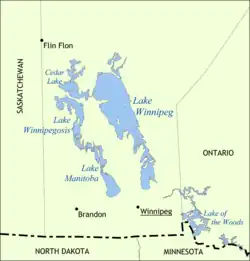 mapa okolí jezera