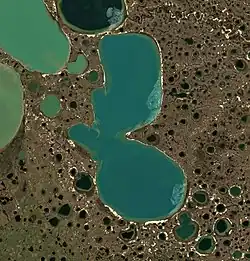 Jezero ze satelitu Sentinel-2 (2021)