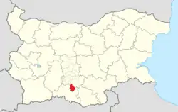 Obština na mapě Bulharska