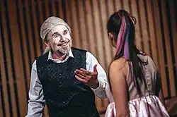 v roli Harpagona, Lakomec, Divadlo na Vinohradech, foto Petr Chodura (2023)