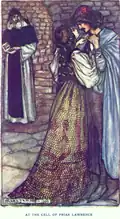 Arthur Rackham: Romeo a Julie, ilustrace z roku 1909.