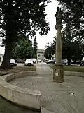 Lanškroun, sloup se sochou Panny Marie s Ježíškem.JPG