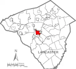 Lancaster na mapě