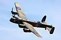 Těžký bombardér Avro Lancaster.
