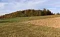 Krajina severně od vesnice