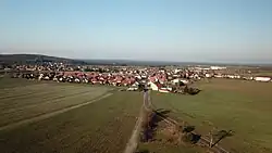 Letecký pohled na Laußnitz