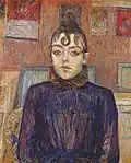 Henri de Toulouse-Lautrec: Dívka s pramínkem vlasů, 1889