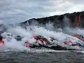 Průnik lávy do oceánu, Kilauea
