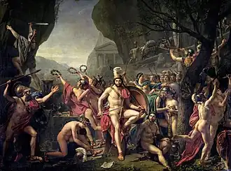 Leónidás u Thermopyl, Jacques-Louis David (1814)