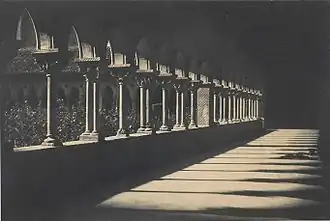 Auguste Mestral, Gustave Le Gray: Klášter Moissac, 1851, 23,2 x 34,5 cm, ze sbírky Musée d'Orsay