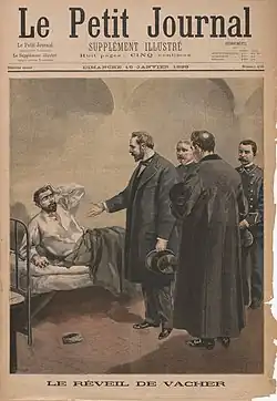 Obrázek z novin Le Petit journal - čas k Vacherově popravě