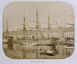 Císařská kánoe a Císařská loď, Bretaň, 1858