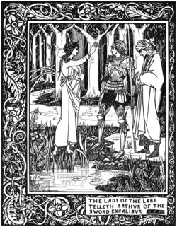 Ilustrace k Artušově smrti od Thomase Maloryho (1893-1894)