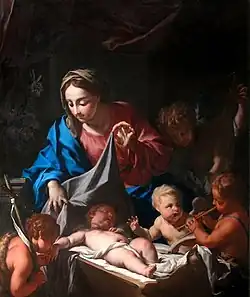 Uspávání Ježíška (1706), Louvre, Paříž