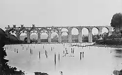 Železniční viadukt Kerhuon ve výstavbě, 1862