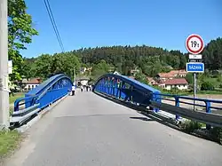 Most přes řeku Sázavu v Ledečku