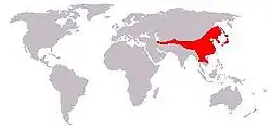 oblast rozšíření medvěda ušatého