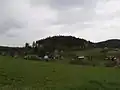 Lehom, pohled od západu na severní část obce