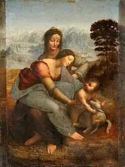Svatá Anna Samotřetí na obraze Leonarda da Vinci