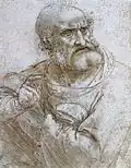 Leonardo da Vinci, Studie k Poslední večeři, asi 1495