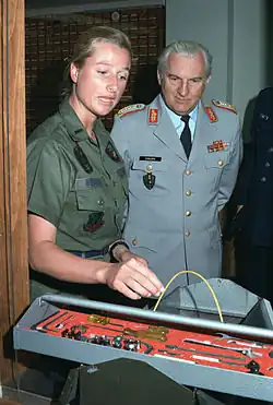 Leopold Chalupa na americké Letecké základně Langley v roce 1986