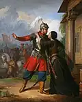 Rozloučení Václava s Marií, olej na plátně (1849)