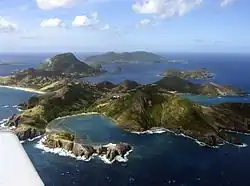 Letecký pohled na souostroví Les Saintes
