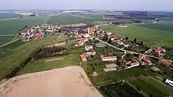 Letecký snímek obce