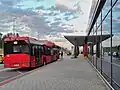 Autobusy MHD před terminálem