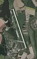 Letecký pohled na letiště Hradec Králové