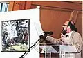 Lev Berinski na zahájení výstavy ilustrací ke sbírce Rendsburger Mikwe. Bonn 1995.