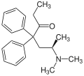 Struktura L-metadonu.