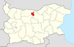 Obština na mapě Bulharska