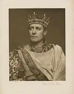 Herec Lewis Waller jako Henry V