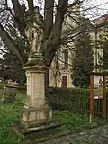 Libáň, socha Ecce Homo u kostela svatého Ducha