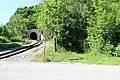 Libřický tunel a prostor bývalé železniční zastávky z nechráněného přejezdu