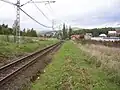 Pohled od zastávky Sídliště Nové Vratislavice k zastávce Nová Ruda.