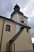 Detail kostelní věže