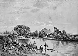 "Oharka" (Ohře) u Křesína (K. Liebscher 1851 - 1906)