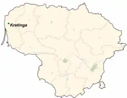Kretinga na mapě