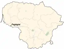 Pagėgiai na mapě