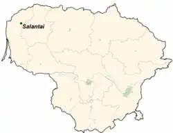 Salantai na mapě