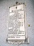 Pamětní deska obětem tragédie z roku 1906