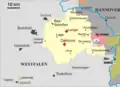 Podrobná mapa knížectví a svobodného státu v období 1815–1945