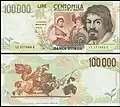 100000 lir - rub a líc bankovky - 1994 (1983)