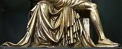 Litoměřická pieta, detail drapérie
