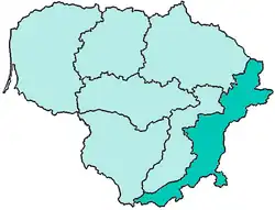 Arcidiecéze vilniuská na mapě
