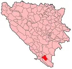 Ljubinje na mapě